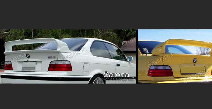 Custom BMW 3 Series Trunk Wing  Coupe (1992 - 1998) - $429.00 (Manufacturer Sarona, Part #BM-016-TW)